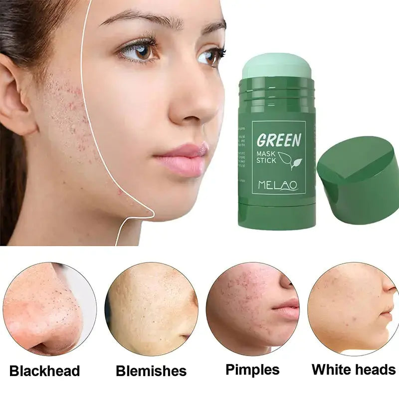 Green Tea Solid Mud Mask Stick for Hydration & Cleansing